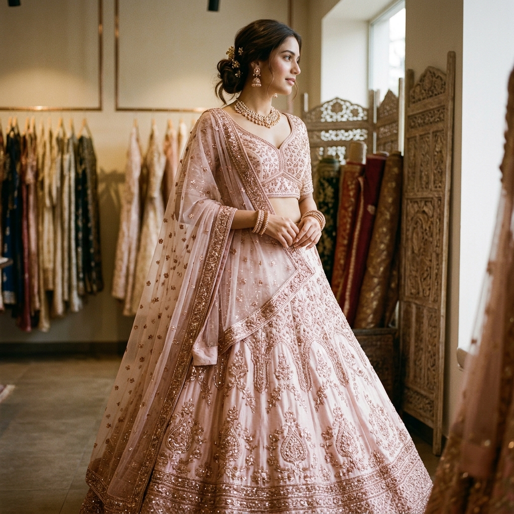 Designer Soft Pink Lehenga