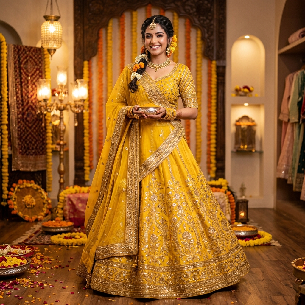 Haldi Ceremony Lehenga